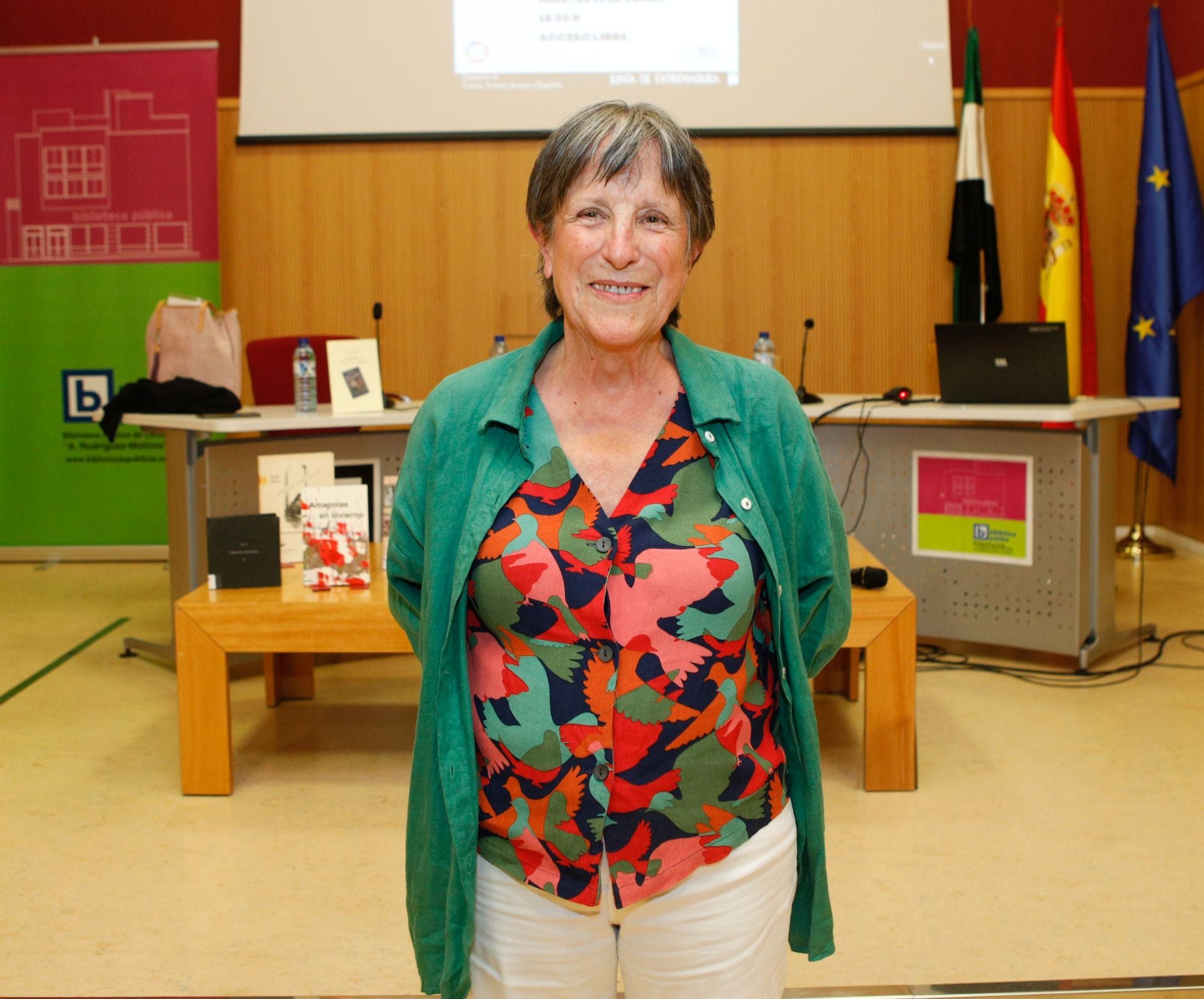 Acto final de los clubes de lectura de la Biblioteca de Cáceres con Pilar Bacas. 