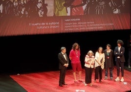 La directora donostiarra Isabel Herguera durante la gala de entrega del galardón en el Festival de Annecy.