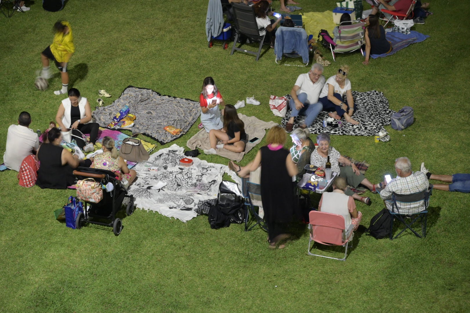 Fuegos artificiales en la noche de San Juan de Badajoz