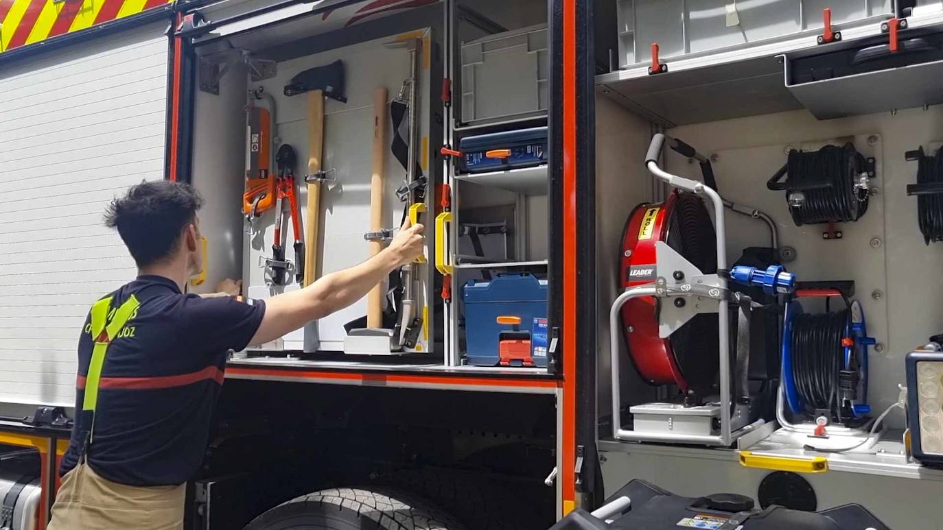 Así son los cuatro nuevos camiones que estrena el Consorcio de Bomberos de la Diputación de Badajoz
