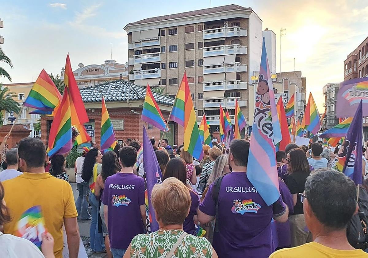 Los participantes en los actos del Orgullo.