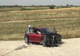 Estado en el que ha quedado el coche implicado en el arrollamiento.