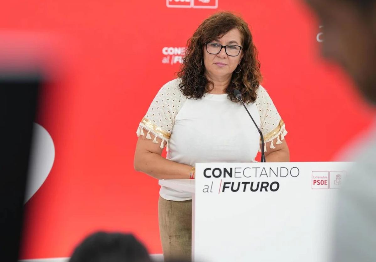 La vicesecretaria general del PSOE de Extremadura, Eva Pérez.