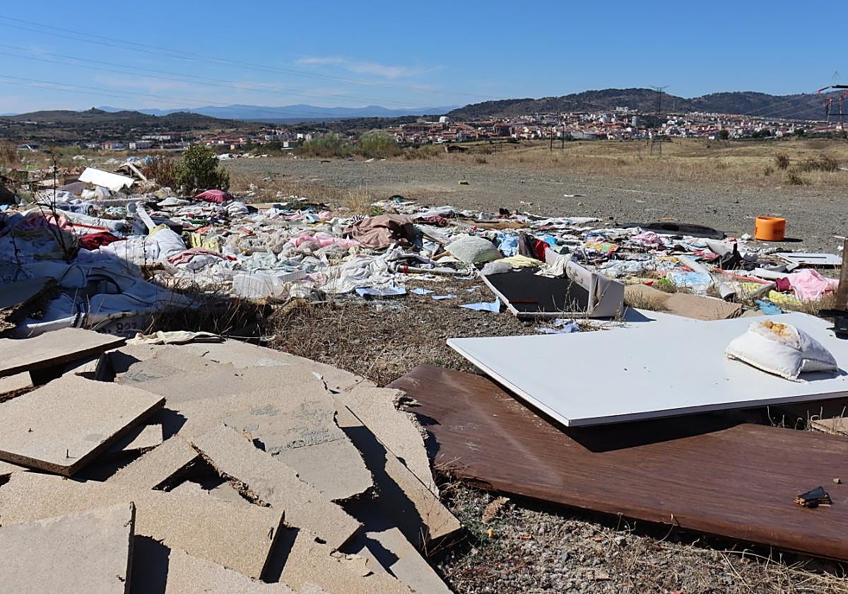 Un aspecto del vertedero ilegal del PIR de Los Monges, con residuos de todo tipo.