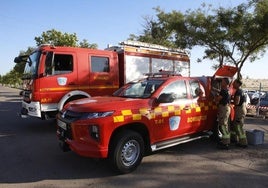 Imagen de archivo de equipos de bomberos del Sepei de la Diputación de Cáceres.