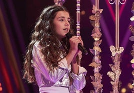 Actuación de Martina Fernández Navarro en la semifinal de 'La voz kids'.