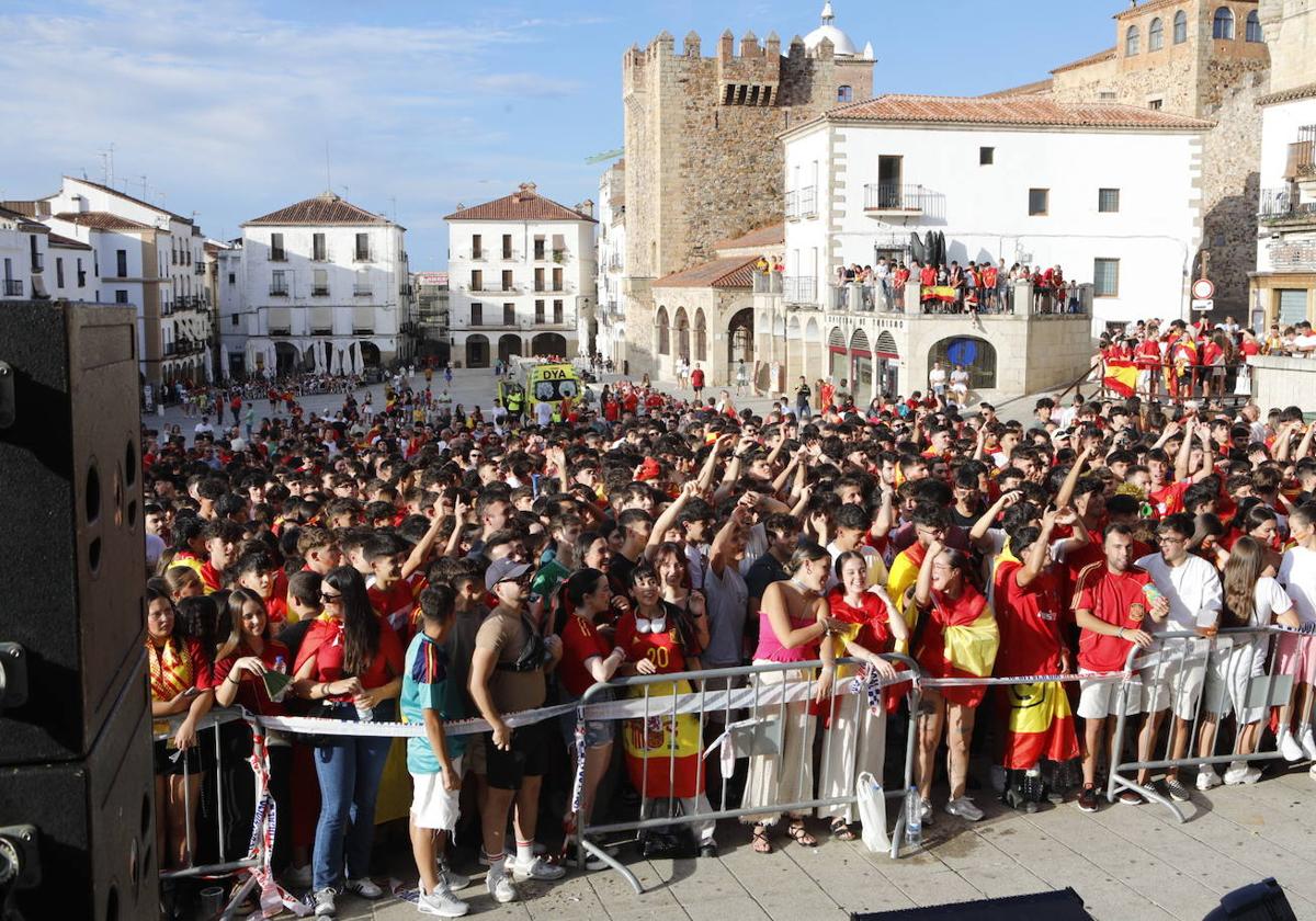 Así se vivió en Extremadura el partido de la final de la Eurocopa