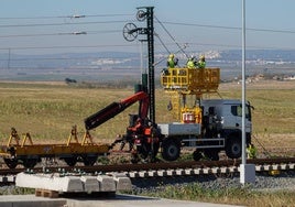 Obras en la terminal de mercancías, ya terminada.