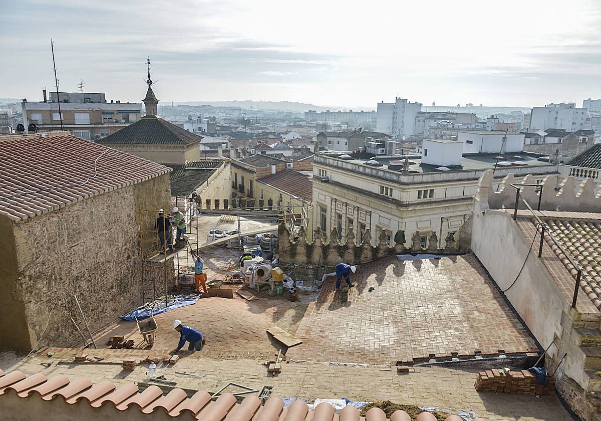 Las anteriores obras en la catedral.