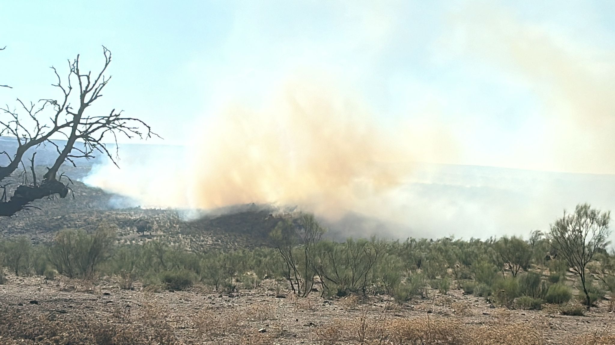 Así se ve el fuego declarado en Talaván