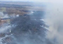 Imagen de un vuelo de reconocimiento de la Brif de Pinofranqueado.