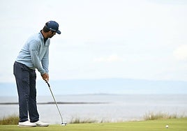 Jorge Campillo durante su recorrido en el British Open.