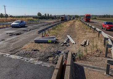 El avance del asfaltado de la A-5 complica la circulación a su paso por Badajoz