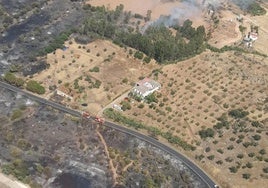 Imágenes de los incendios registrados este miércoles en Extremadura