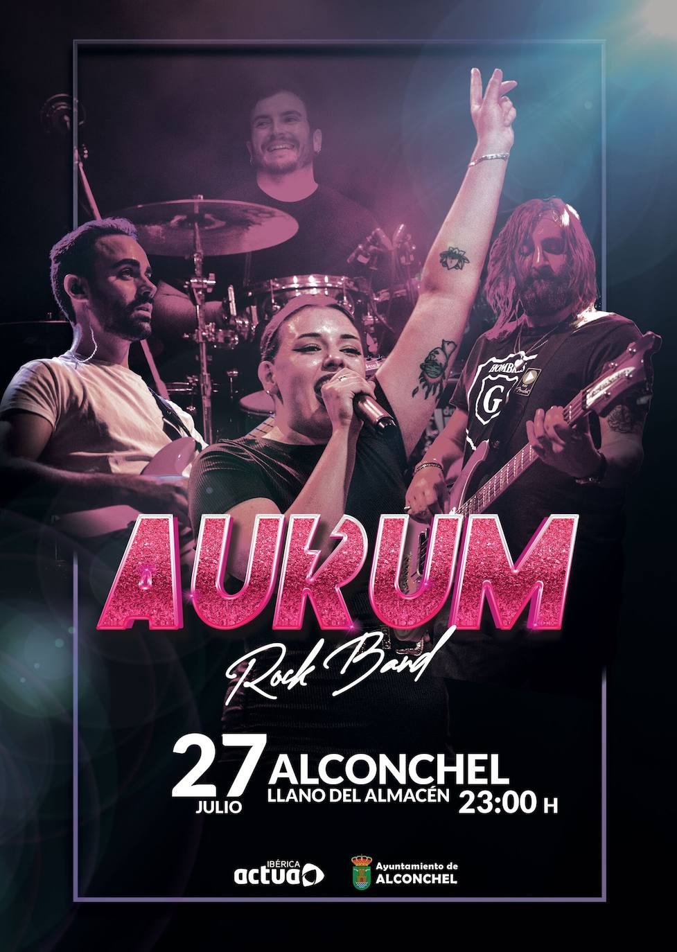 Cartel del concierto de Aurum en Alconchel este sábado.