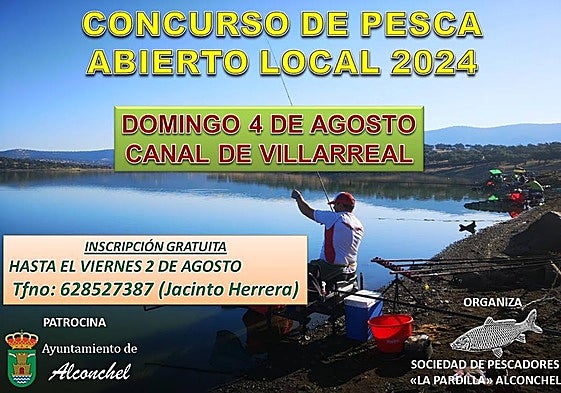 Cartel del concurso de pesca de este año.