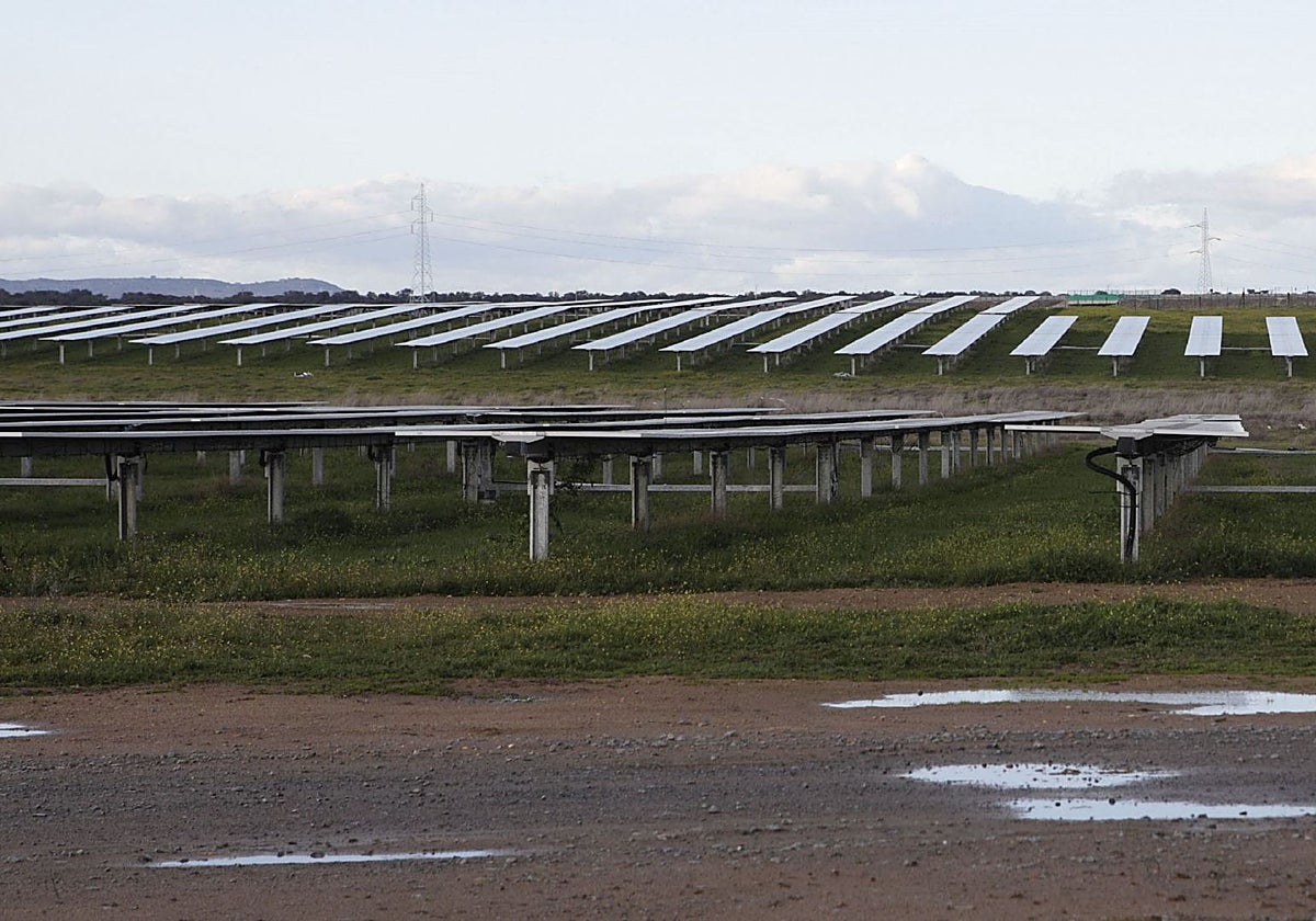 Instalación fotovoltaica de Iberdrola en la zona de los Arenales, cerca del nuevo proyecto.