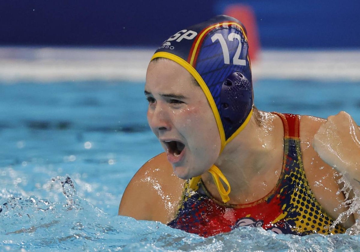 Paula Leitón, en la final de París con la selección española.