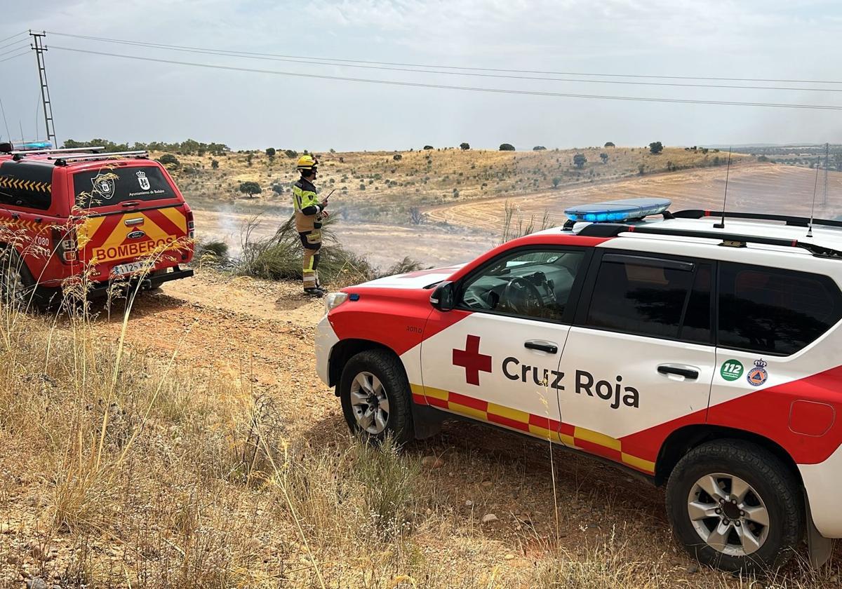 Desactivado el nivel 1 del incendio en Zafra que cortaba al tráfico la EX-321