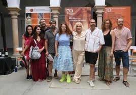 Elenco de Tiresias en el Festival de Mérida.