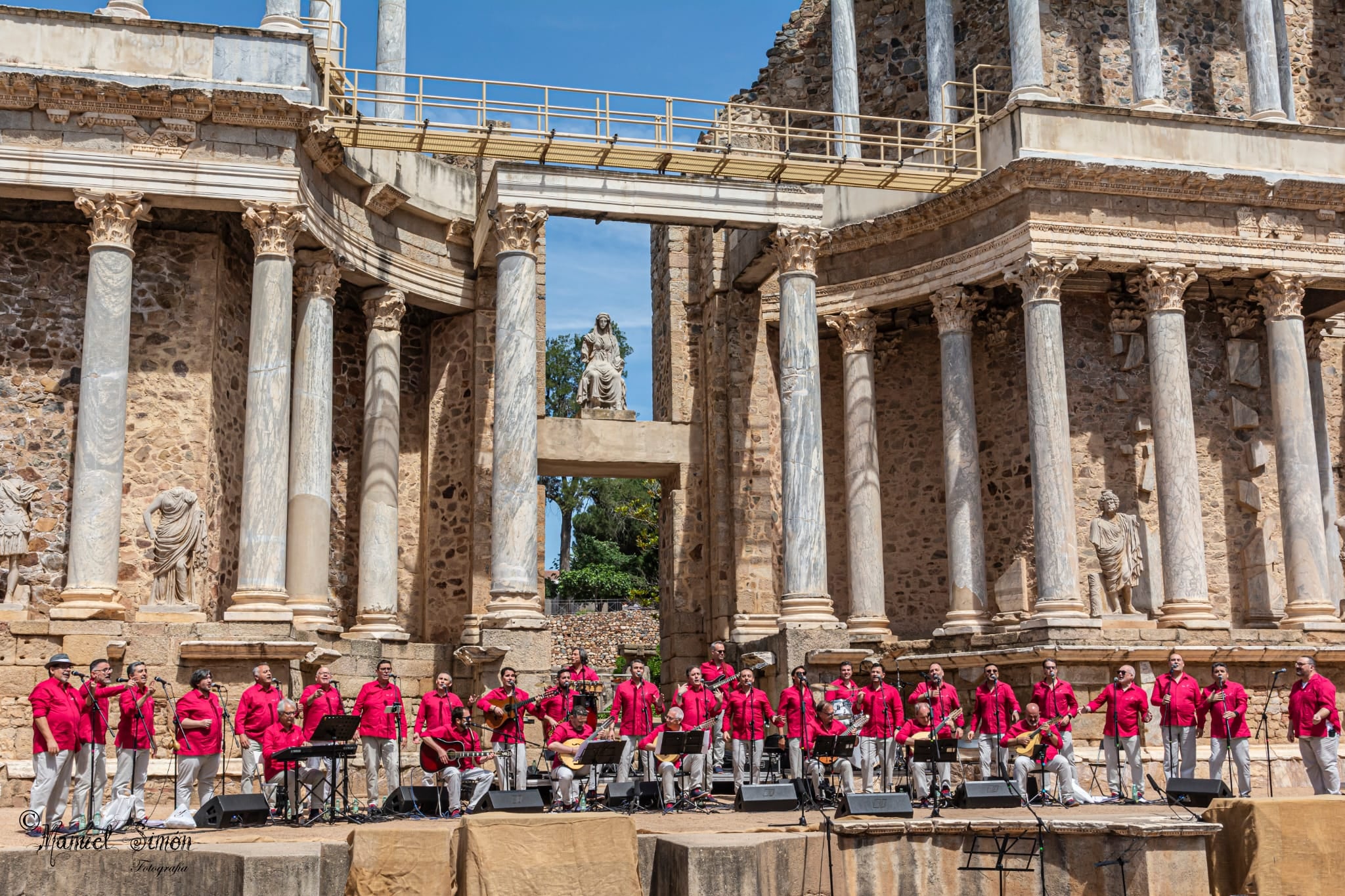 Furriones sobre el escenario del Teatro Romano de Mérida, el pasado mes de mayo de 2024.