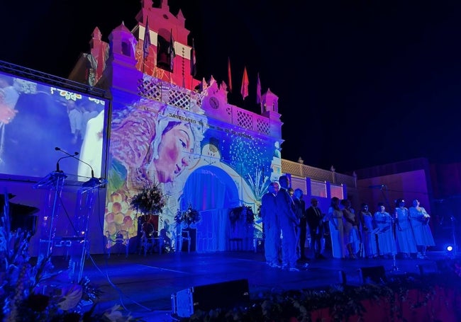 Ermita de la Virgen de la Piedad, en Almendralejo, en el acto de inicio de las fiestas.