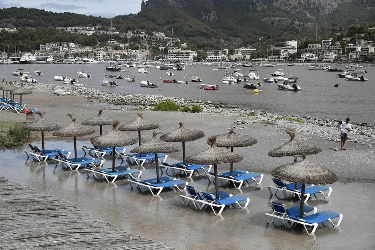 Daños por la DANA en el puerto de Sóller, en Mallorca.