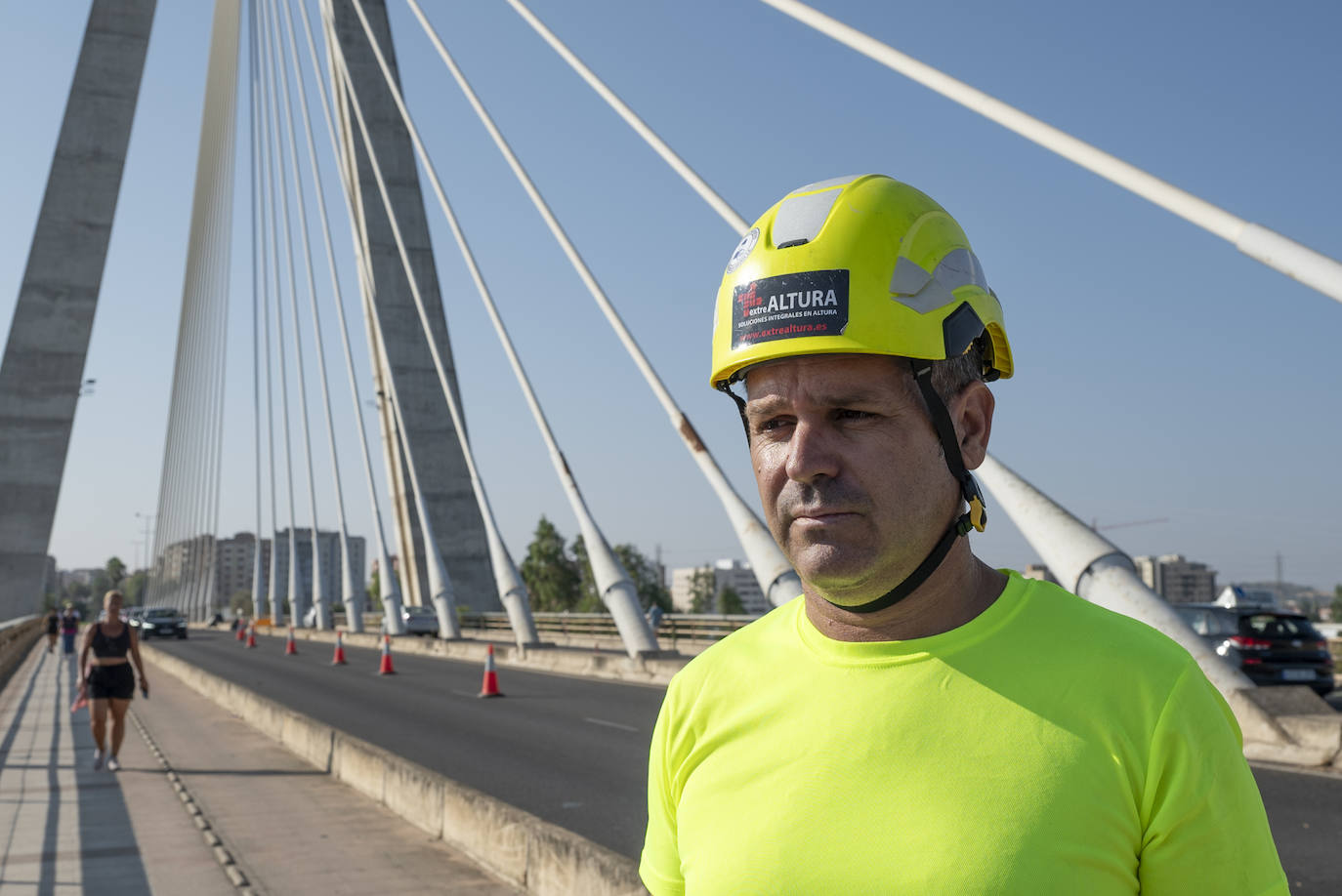 Gonzalo Ponce al comienzo de los trabajos de mantenimiento.
