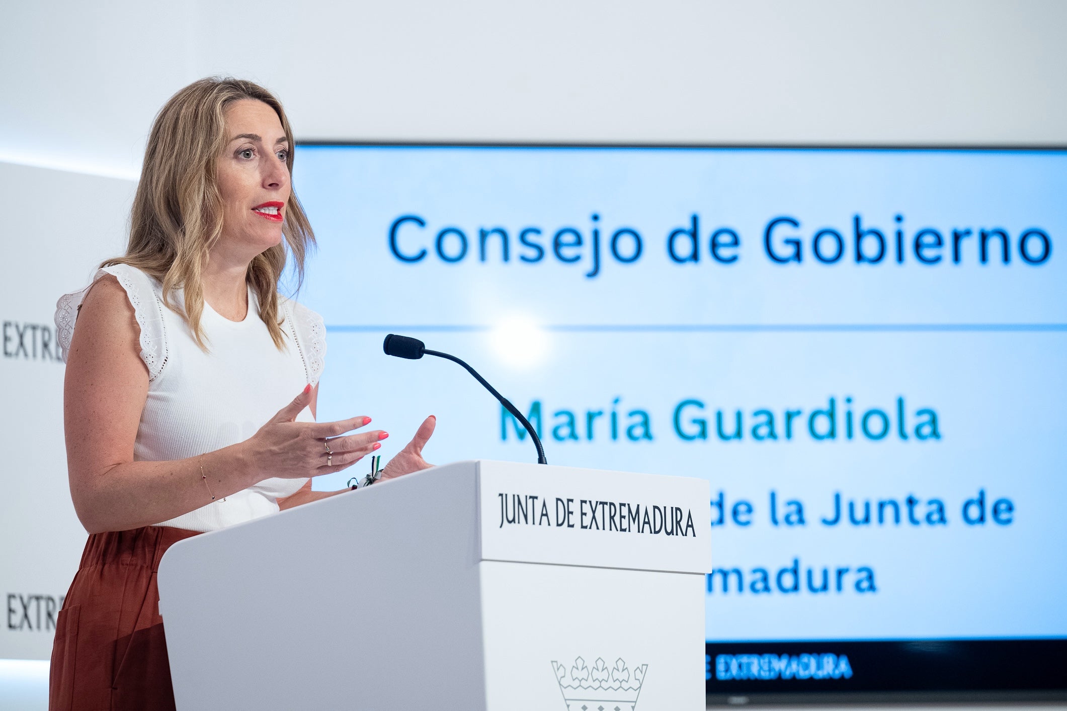 María Guardiola, presidenta de Extremadura.