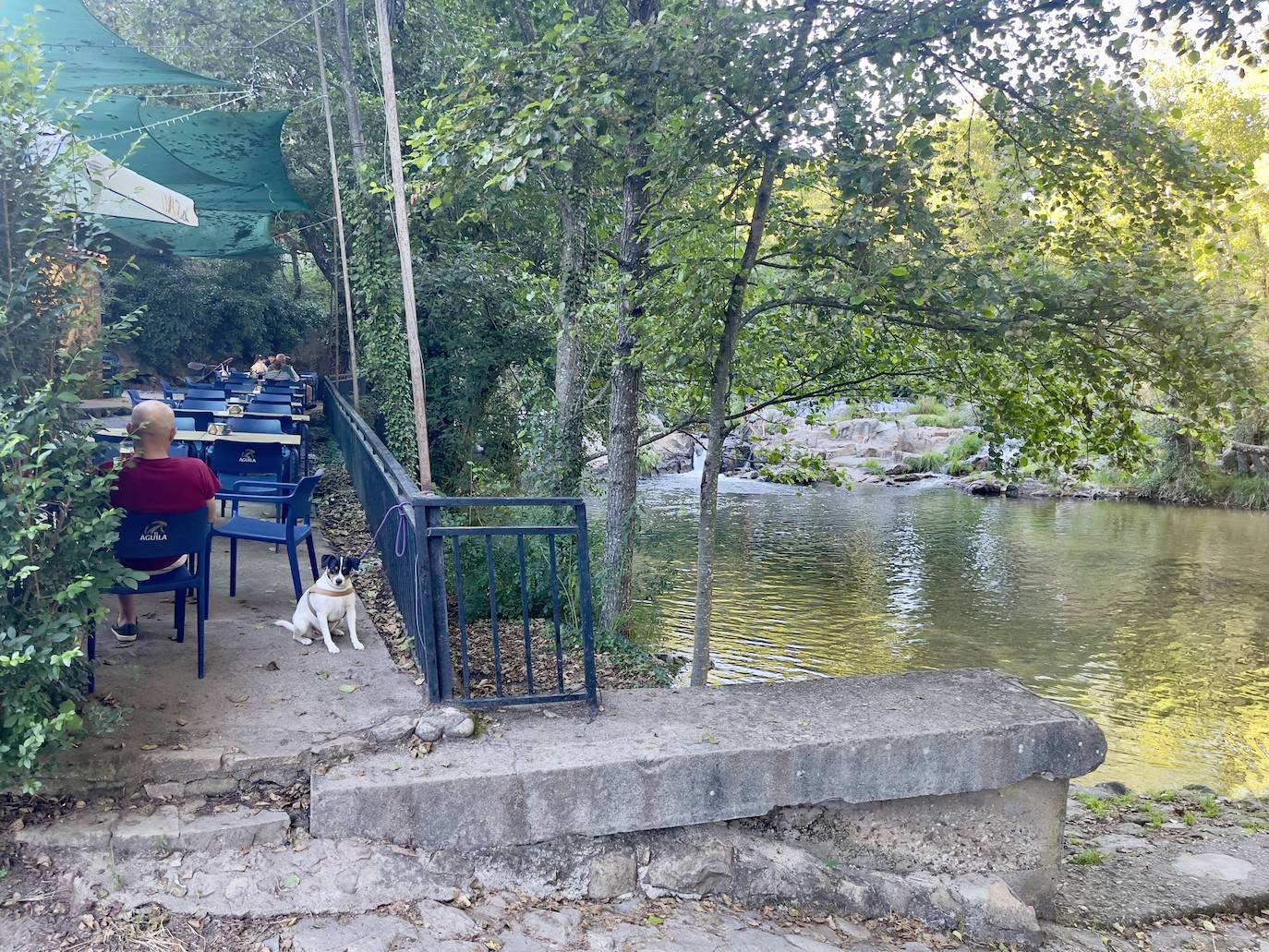 Chiringuito. Tiene una terraza elevada sobre la piscina. A. A.