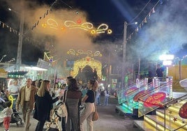 Ambiente nocturno el año pasado en la feria de Monesterio