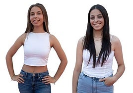 Celia Torvisco y Natalia González, dos de las mujeres aspirantes al certamen de belleza.