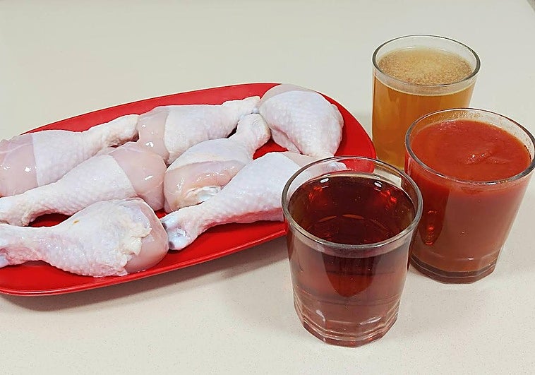 Receta de pollo a los tres vasos