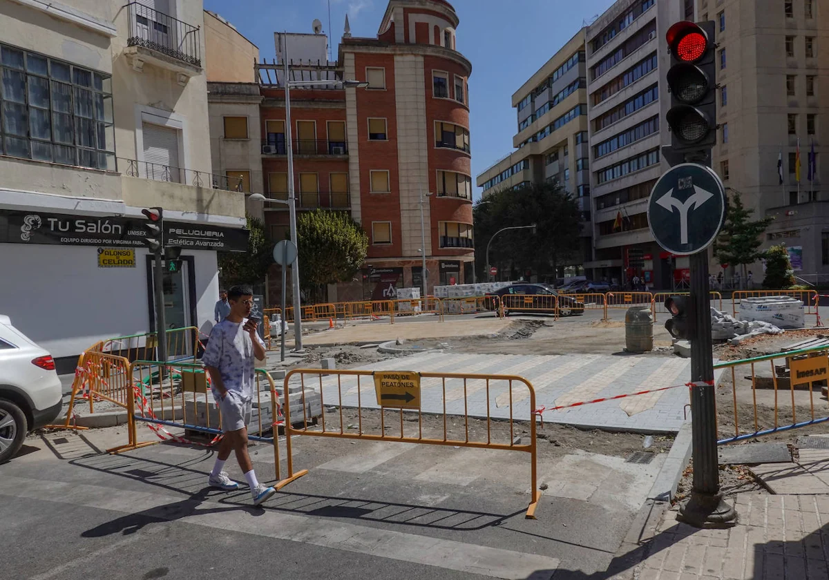 Paso de peatones instalado en la calle Alonso de Celada.