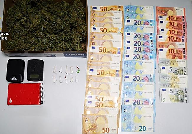 Material intervenido en la operación.