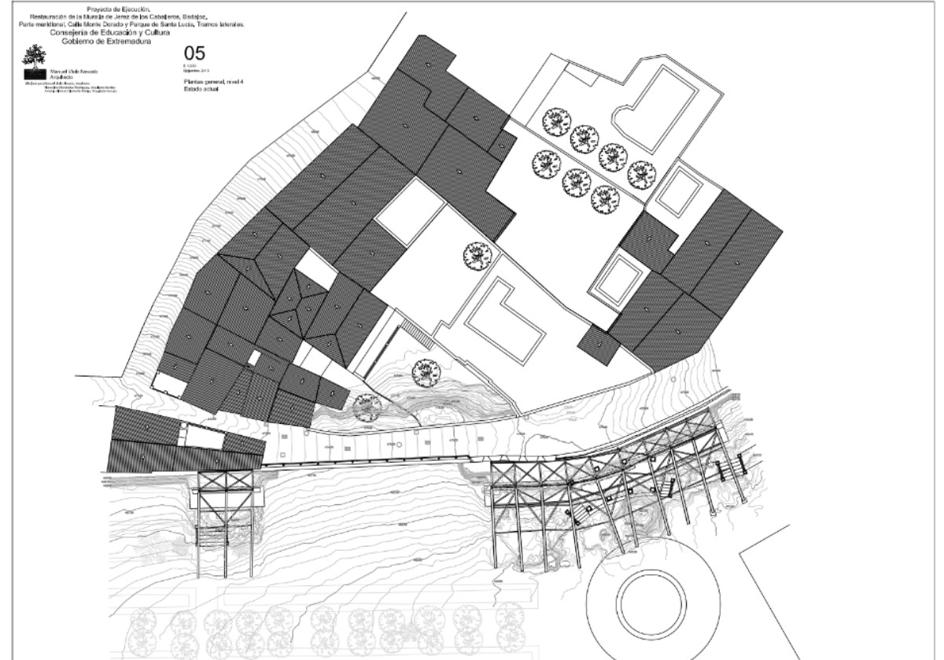 Plano del proyecto que recoge las actuaciones sobre el monumento