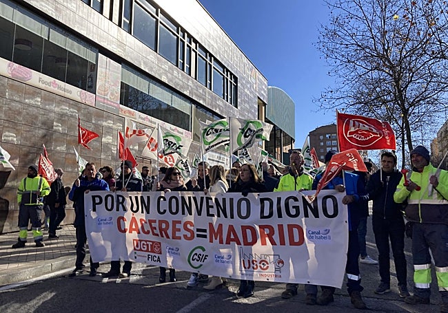 Protesta de los trabajadores de Canal.