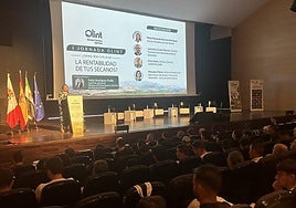 Mercedes Morán, en la inauguración de '¿Cómo multiplicar la rentabilidad de tus secanos?', en Don Benito.