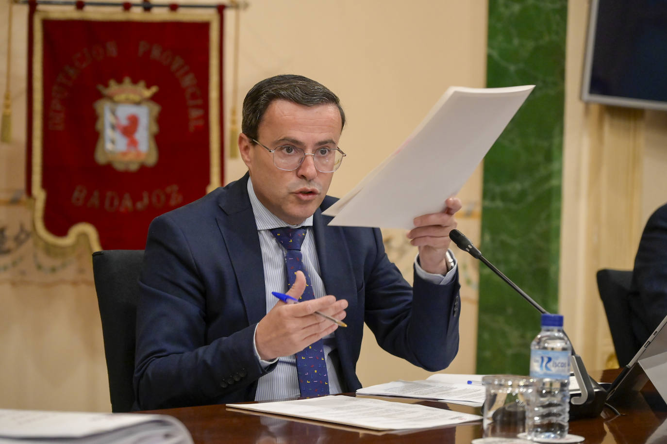 El presidente de la Diputación de Badajoz, Miguel Ángel Gallardo.