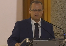 José Antonio Dominguez en un instante de su pregón