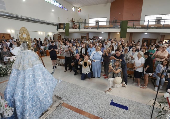 La imagend e la patrona ya en la parroquia del Vivero.