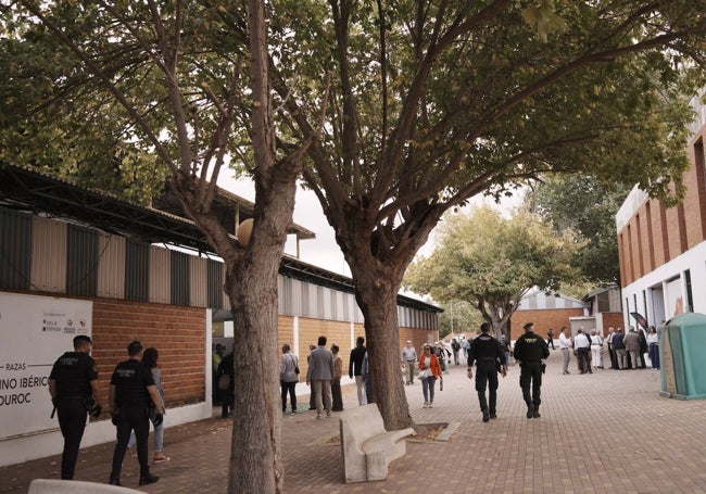 Calles vacías, sin apenas gente, tras la inauguración. Una imagen poco habitual en una edición normal de la Feria de Zafra.