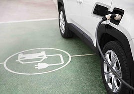 Carga de vehículo eléctrico.