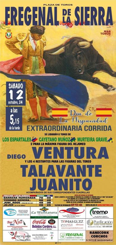 A la venta las entradas para la corrida de toros del 12 de octubre en Fregenal de la Sierra