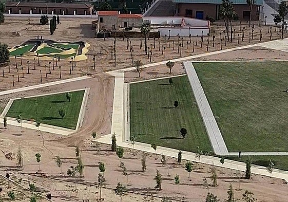 El parque Avenida de los Deportes de Villanueva de la Serena.