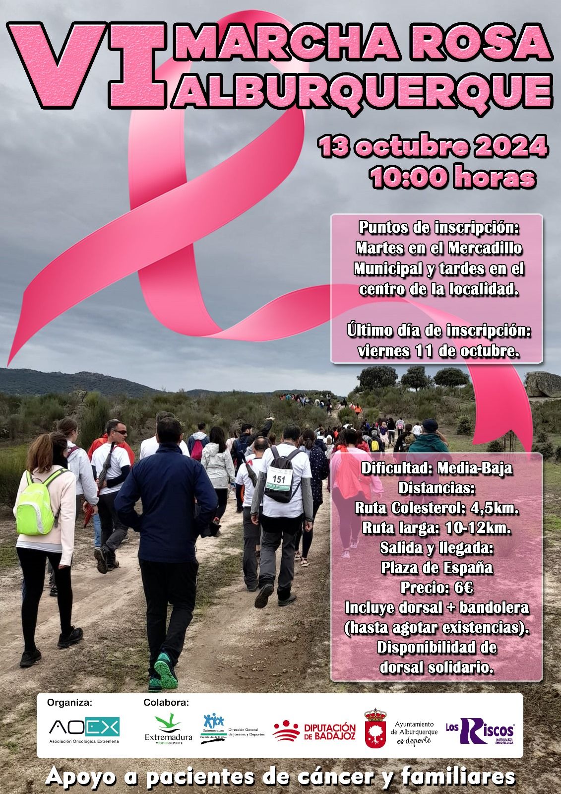 Fragmento del cartel anunciador de la marcha rosa 2024