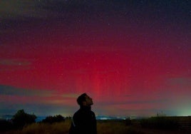 Aurora boreal avistada desde Gaureña.