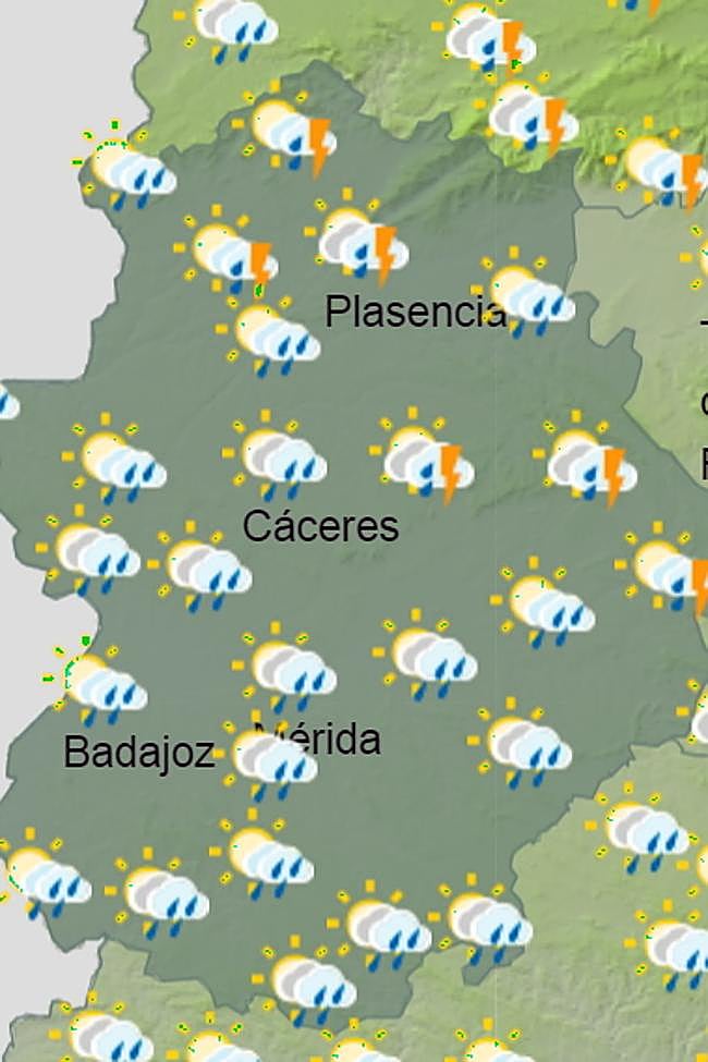 Situación prevista para el jueves.