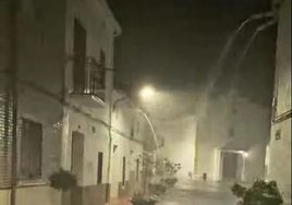 Lluvia esta noche en Tamurejo, en La Siberia extremeña.