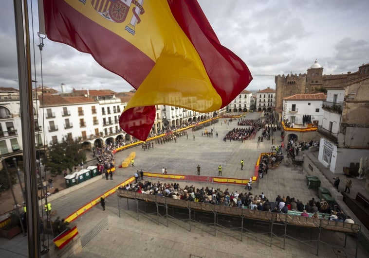 Imagen del acto desde el Ayuntamiento.